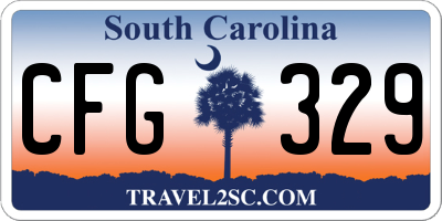 SC license plate CFG329