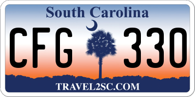 SC license plate CFG330