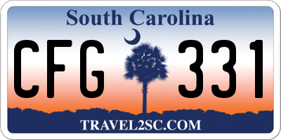 SC license plate CFG331