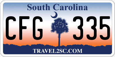 SC license plate CFG335