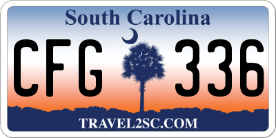 SC license plate CFG336