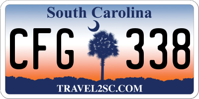SC license plate CFG338