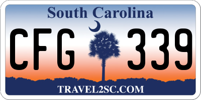 SC license plate CFG339