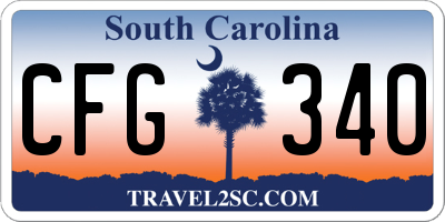SC license plate CFG340