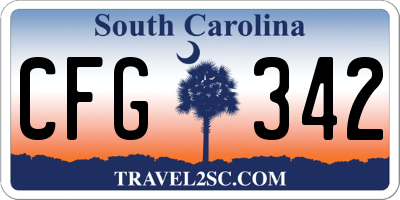 SC license plate CFG342