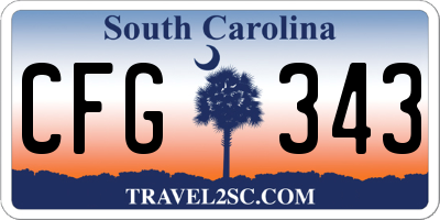 SC license plate CFG343