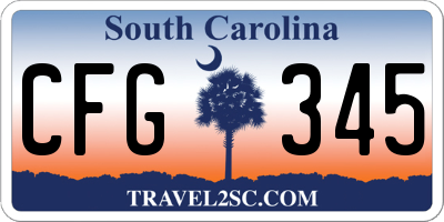 SC license plate CFG345