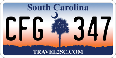 SC license plate CFG347