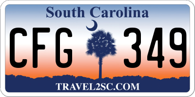SC license plate CFG349