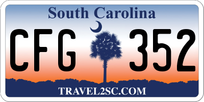SC license plate CFG352