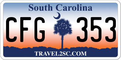 SC license plate CFG353