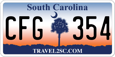 SC license plate CFG354