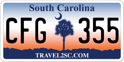 SC license plate CFG355