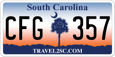 SC license plate CFG357