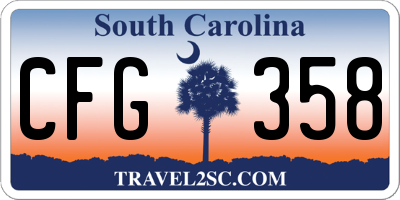 SC license plate CFG358