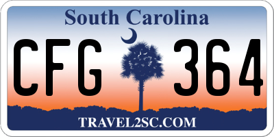 SC license plate CFG364