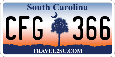 SC license plate CFG366