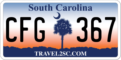SC license plate CFG367