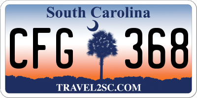 SC license plate CFG368