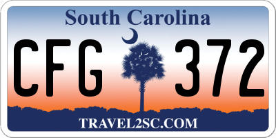 SC license plate CFG372