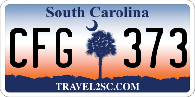 SC license plate CFG373