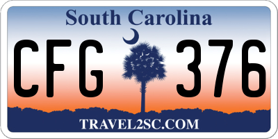 SC license plate CFG376