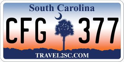 SC license plate CFG377