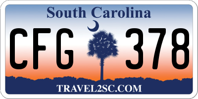 SC license plate CFG378