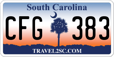 SC license plate CFG383