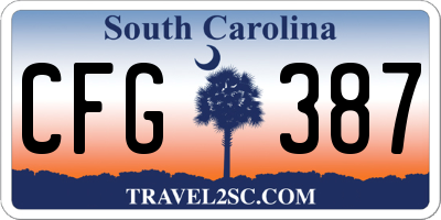 SC license plate CFG387
