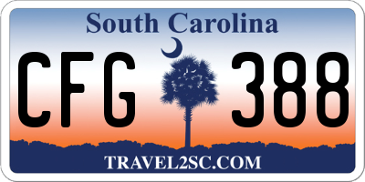 SC license plate CFG388