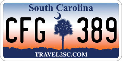 SC license plate CFG389