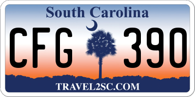 SC license plate CFG390