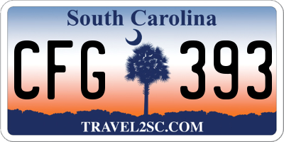 SC license plate CFG393