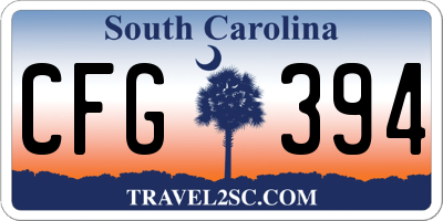 SC license plate CFG394