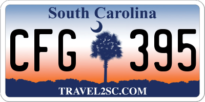 SC license plate CFG395