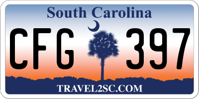 SC license plate CFG397