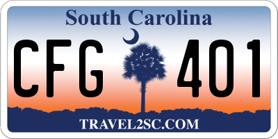 SC license plate CFG401