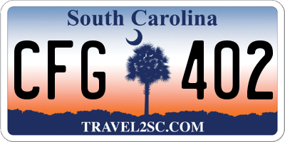SC license plate CFG402