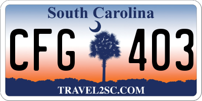 SC license plate CFG403
