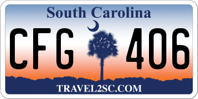 SC license plate CFG406