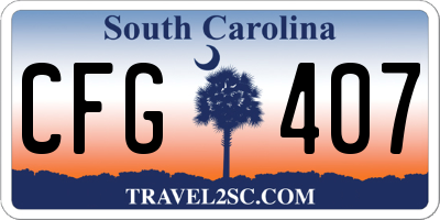 SC license plate CFG407