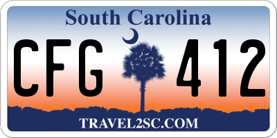 SC license plate CFG412