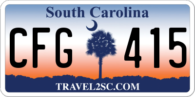 SC license plate CFG415