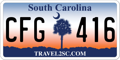 SC license plate CFG416