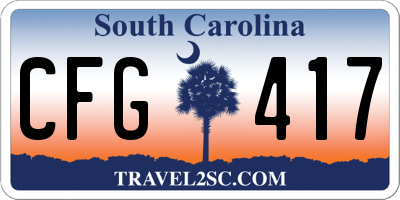 SC license plate CFG417