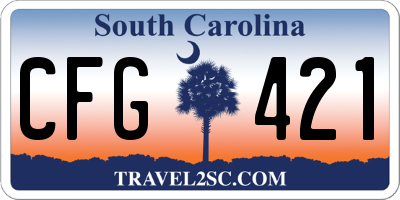 SC license plate CFG421