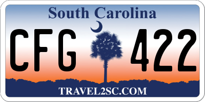 SC license plate CFG422