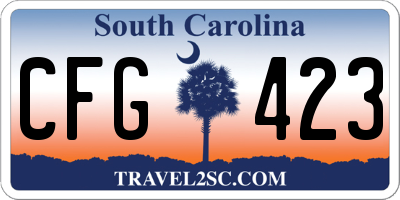SC license plate CFG423
