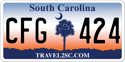 SC license plate CFG424